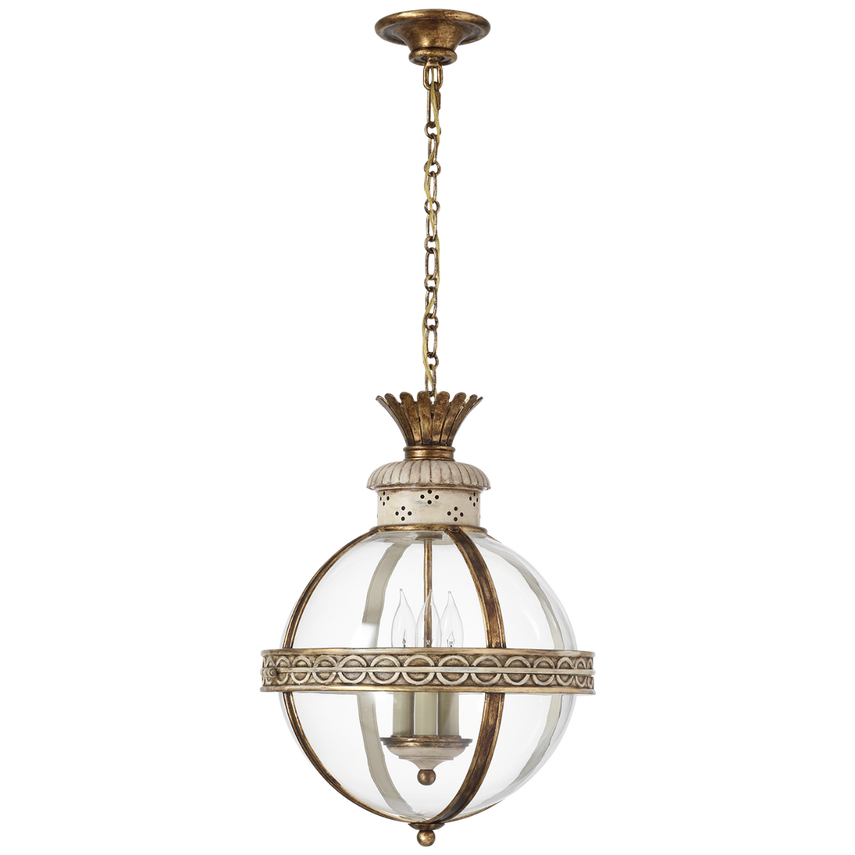 Crown Top Banded Globe Lantern
