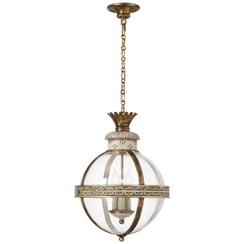 Crown Top Banded Globe Lantern