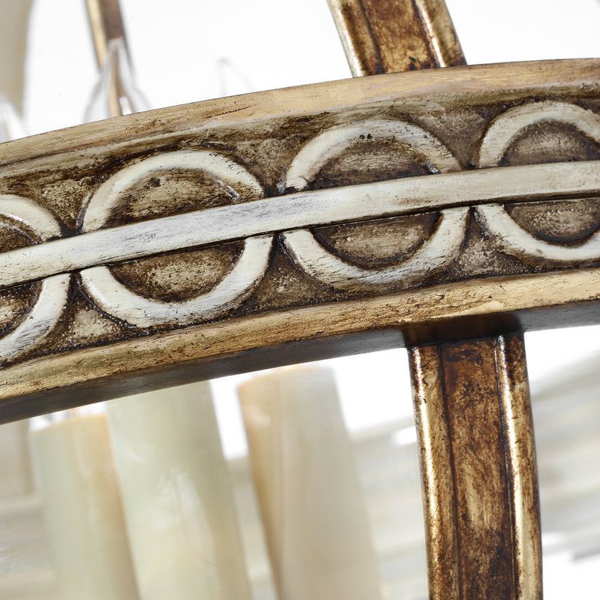 Crown Top Banded Globe Lantern