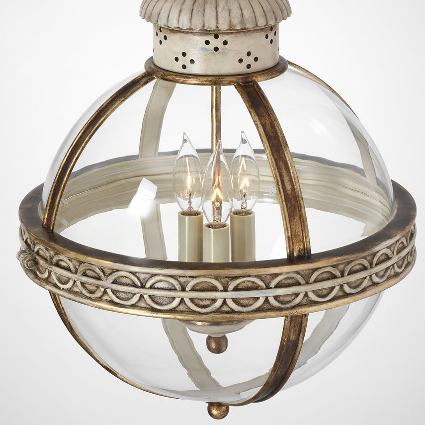 Crown Top Banded Globe Lantern
