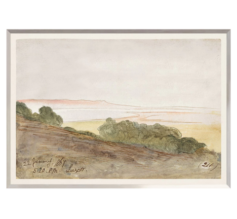 Edward Lear, Watercolour Landscape