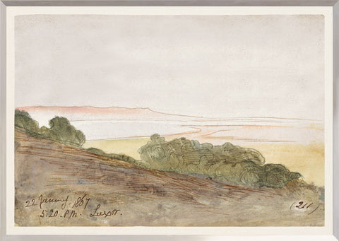 Edward Lear, Watercolour Landscape