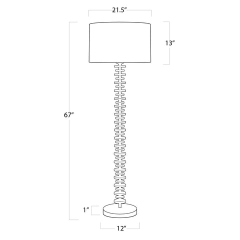 Spine Floor Lamp, Dimensions