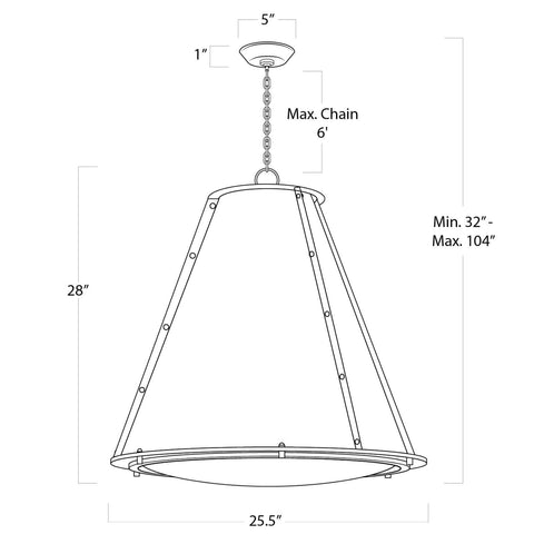 French Maid Chandelier Large