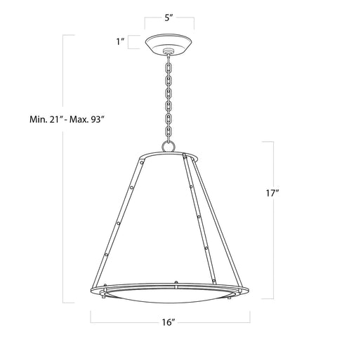 Lainie Chandelier Small, Dimensions