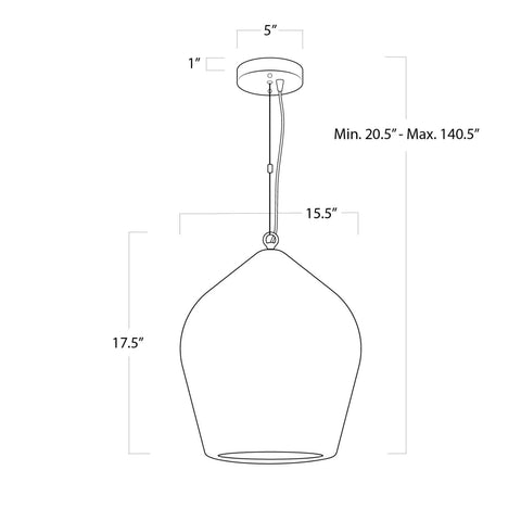 Sinka Pendant, Dimensions