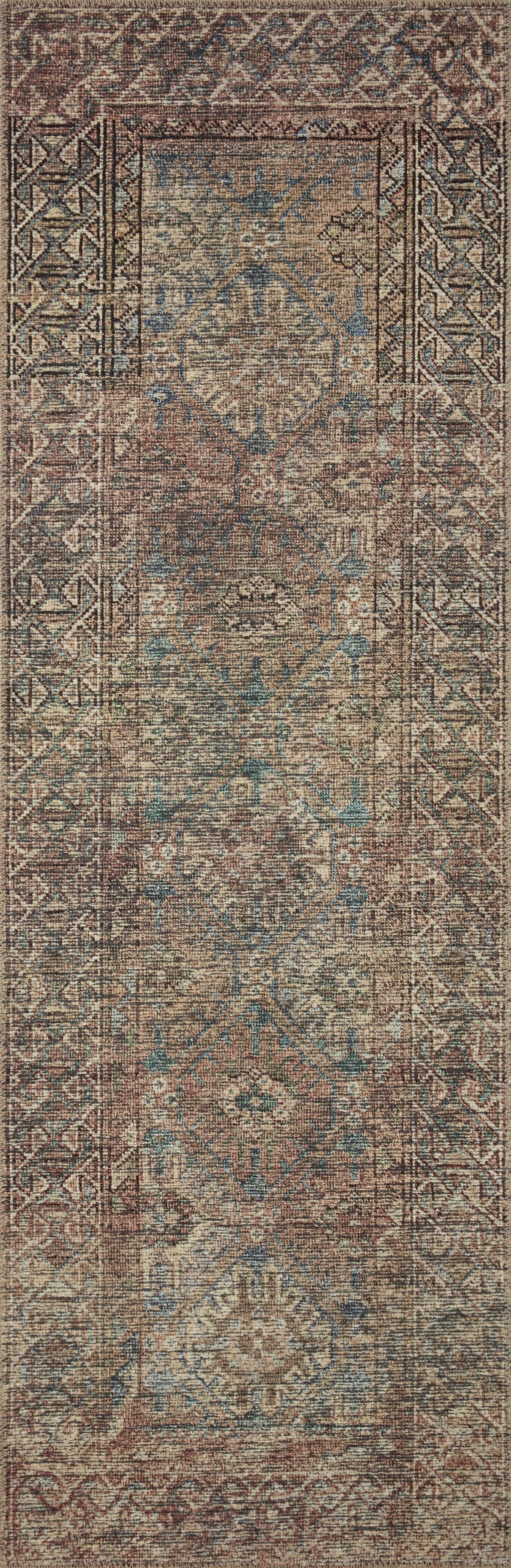 Amber Lewis x Loloi Billie Aqua / Rust Rug