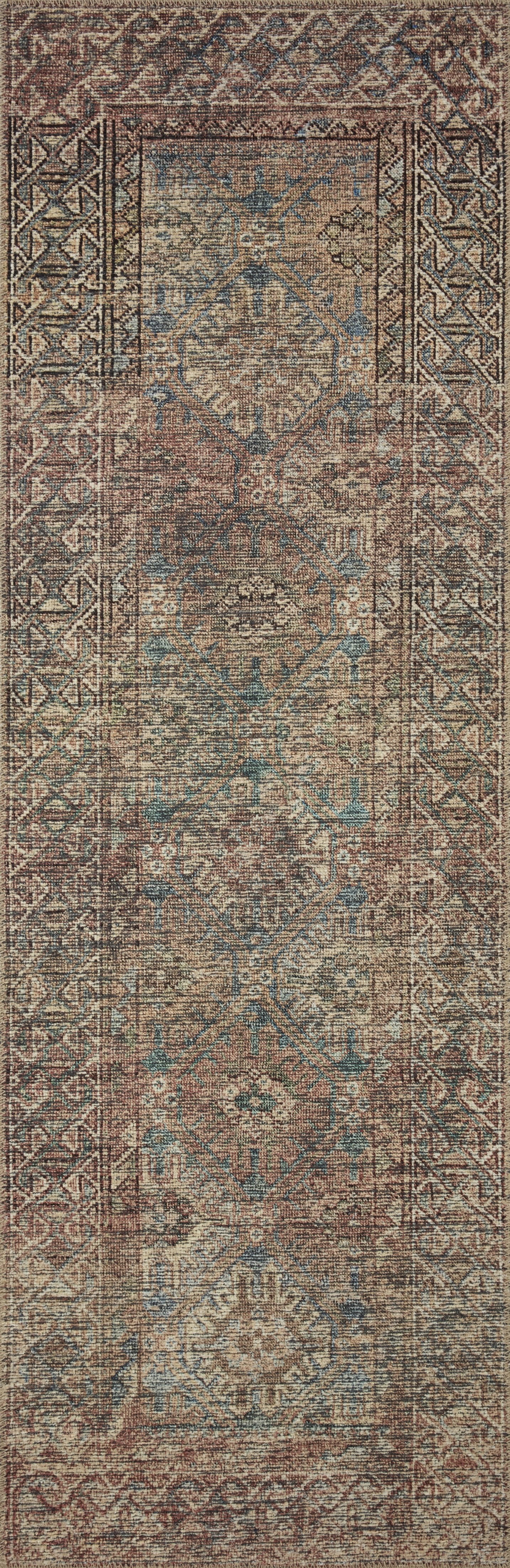 Amber Lewis x Loloi Billie Aqua / Rust Rug