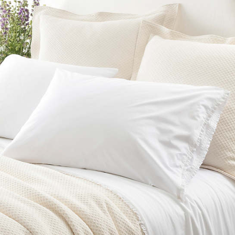 Petite White Ruffle Pillow Cases