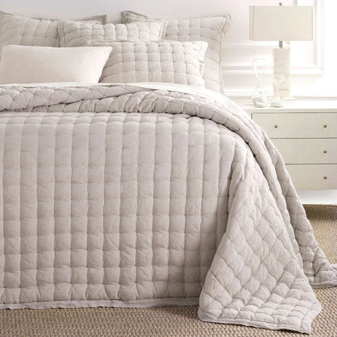 Lilly Linen Puff Ivory Coverlet