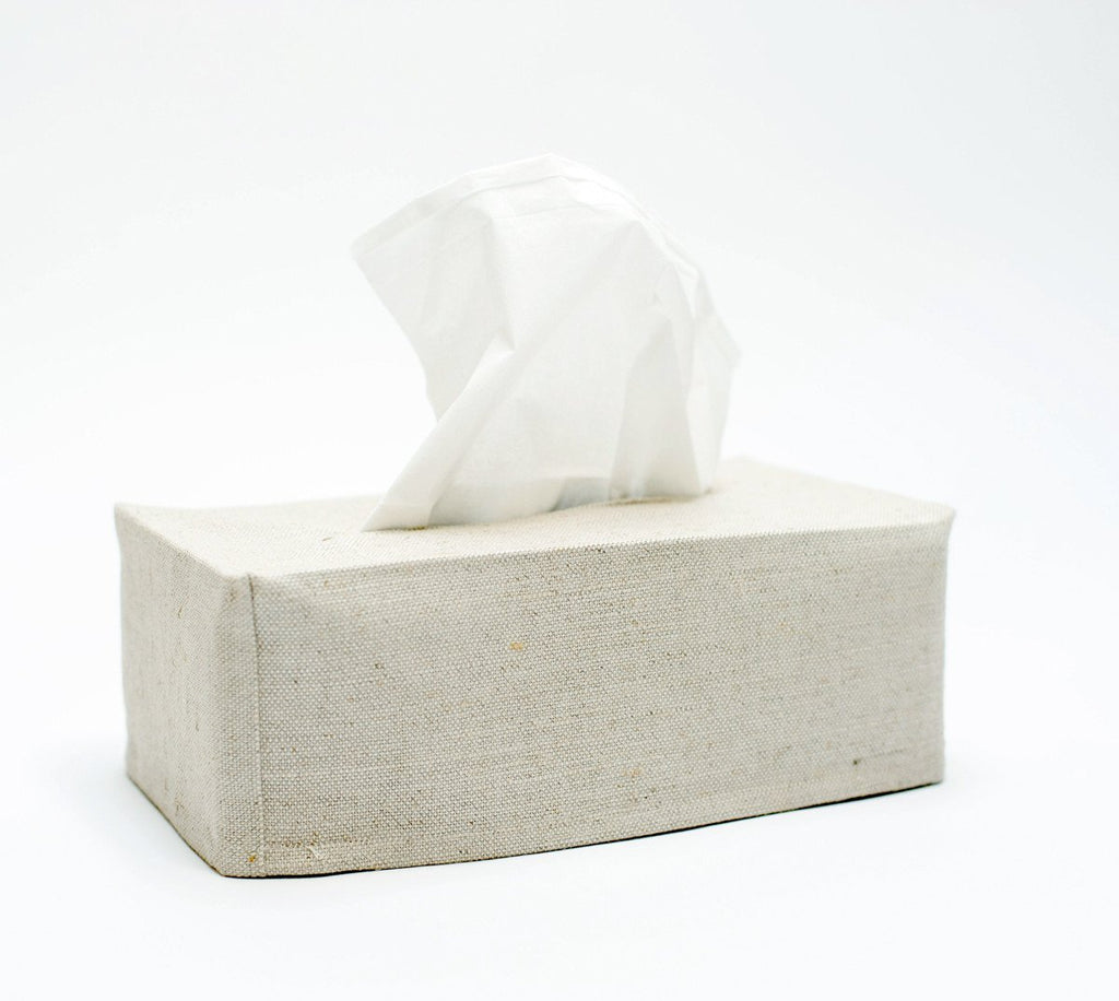 Savannah Oatmeal Linen Tissue Covers