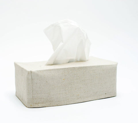 Savannah Oatmeal Linen Tissue Covers