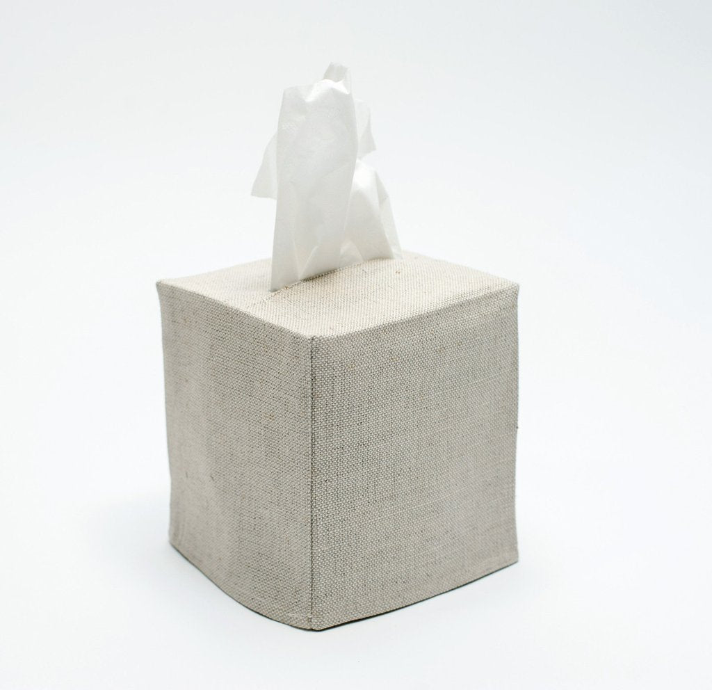 Savannah Oatmeal Linen Tissue Covers
