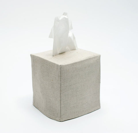 Savannah Oatmeal Linen Tissue Covers