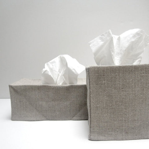 Savannah Dark Linen Tissue Covers