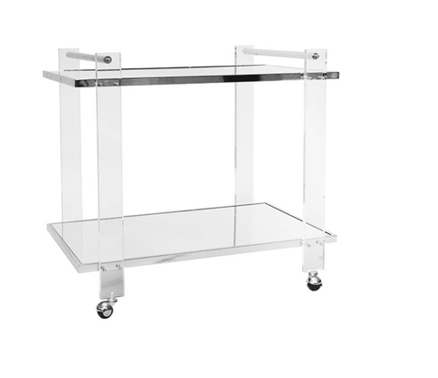 Saint Bar Cart, Polished Nickel