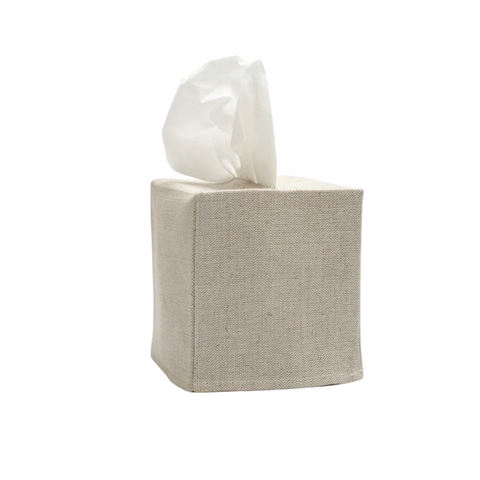 Savannah Oatmeal Linen Tissue Covers