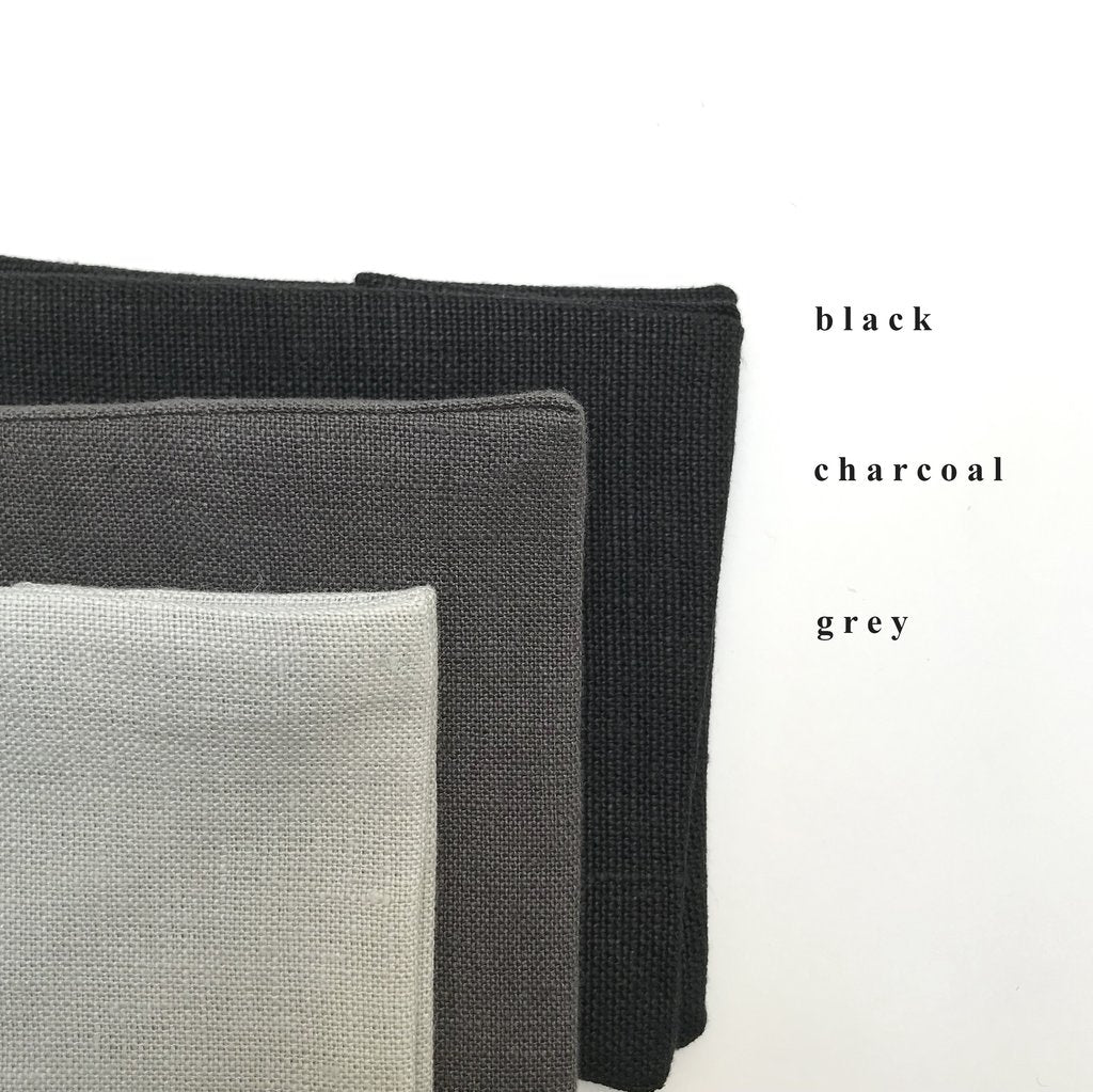 Savannah Charcoal Linen Tissue Covers