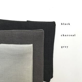 Savannah Charcoal Linen Tissue Covers