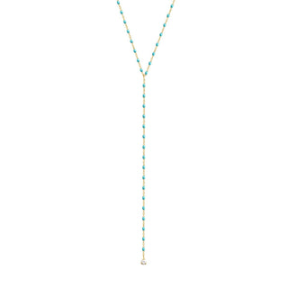 gigiCLOZEAU 20" Party Necklace Diamond 0.04 ct - Turquoise Green