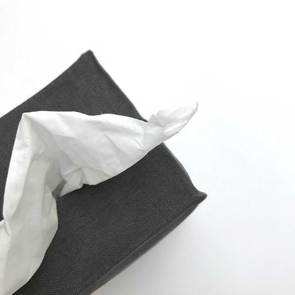 Savannah Charcoal Linen Tissue Covers