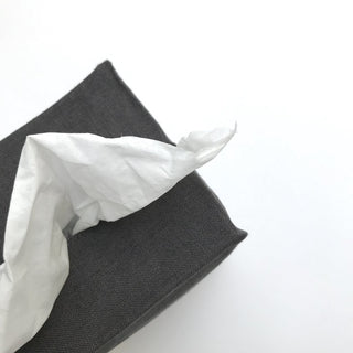 Savannah Charcoal Linen Tissue Covers
