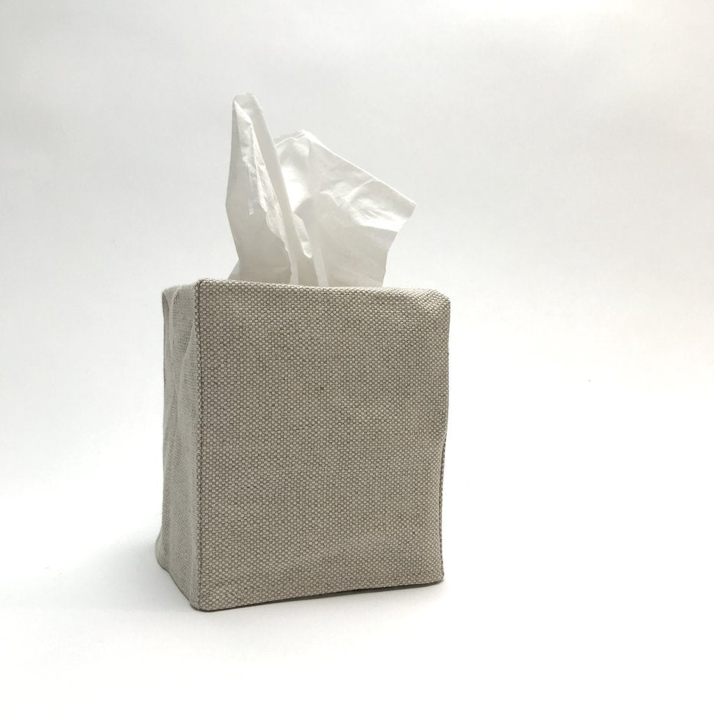Savannah Oatmeal Linen Tissue Covers