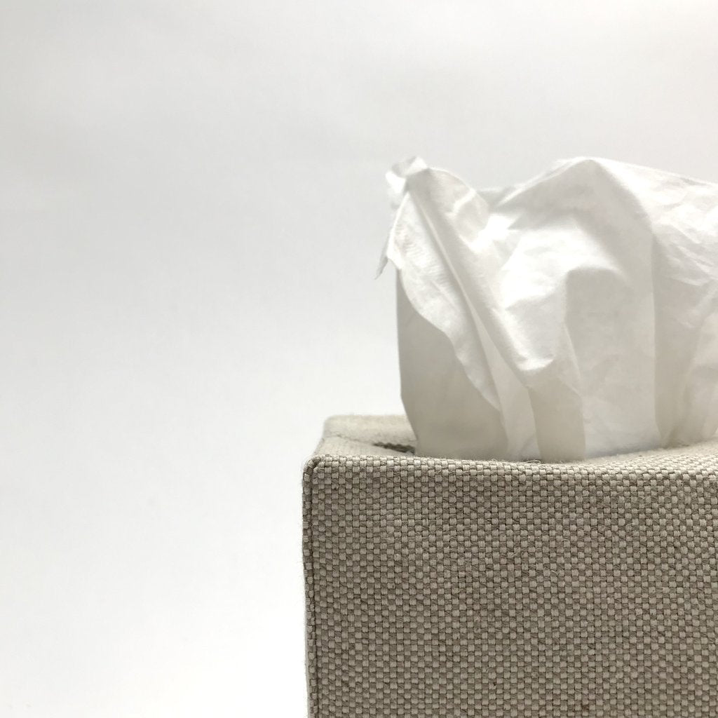 Savannah Oatmeal Linen Tissue Covers